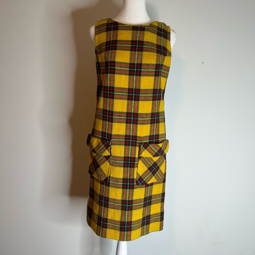 1960s plaid jumper dress / vintage plaid dress/ womans 4 or size juniors small